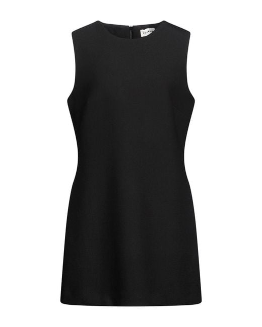 P.A.R.O.S.H. Black Mini Dress Polyethylene, Virgin Wool, Elastane