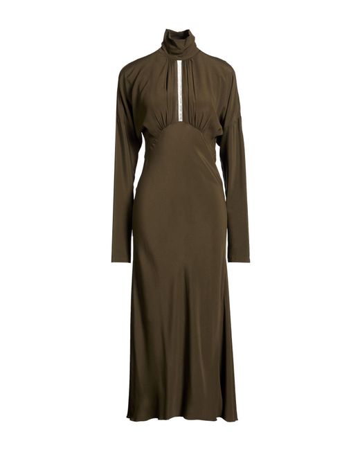 N°21 Green Military Maxi Dress Acetate, Silk