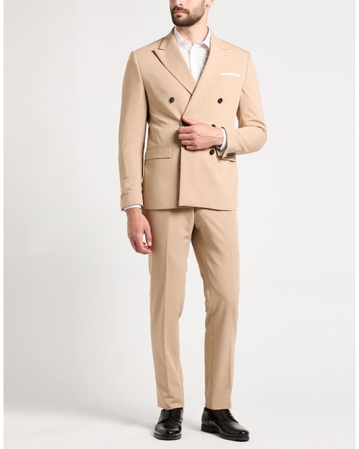 Berry & Brian Natural Suit Polyester, Viscose, Elastane for men