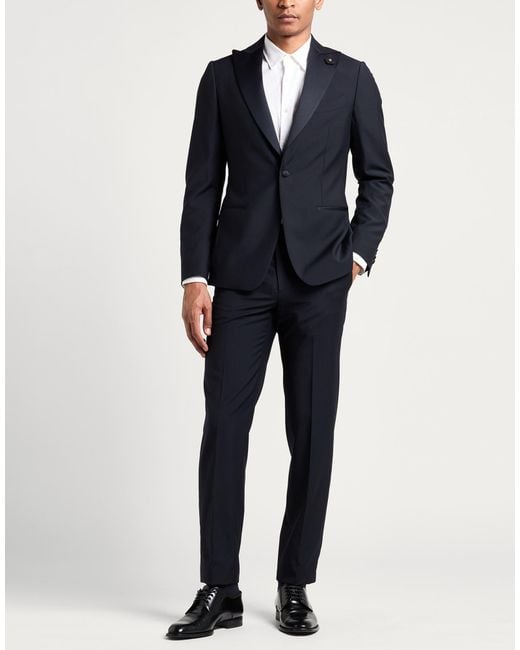 Lardini Blue Suit Wool for men