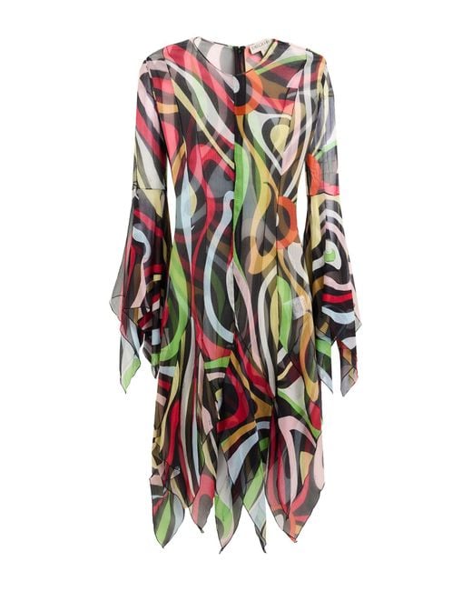 Emilio Pucci White Midi Dress Silk