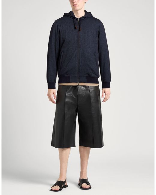 Fedeli Blue Jacket Wool, Cotton for men