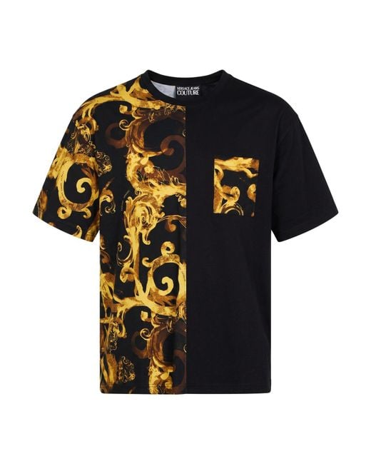 Versace Jeans Couture Black T-Shirt Cotton for men