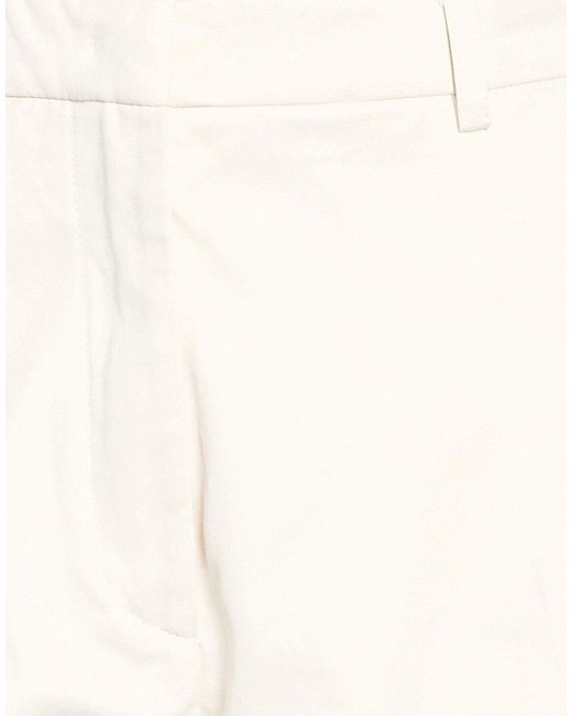 MEIMEIJ White Pants Cotton, Polyester, Polyamide, Acetate, Elastane