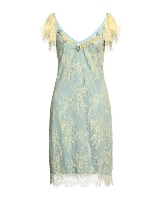 Blugirl Blumarine Green Midi Dress Polyamide