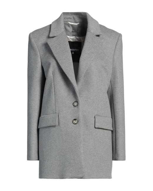 Patrizia Pepe Gray Blazer Wool, Polyamide