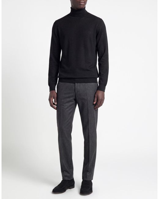 Fedeli Blue Turtleneck Virgin Wool for men