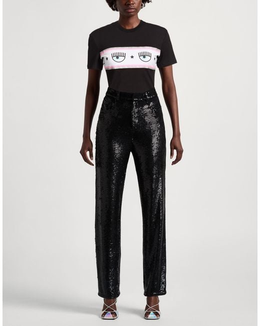 Chiara Ferragni Black T-Shirt Cotton