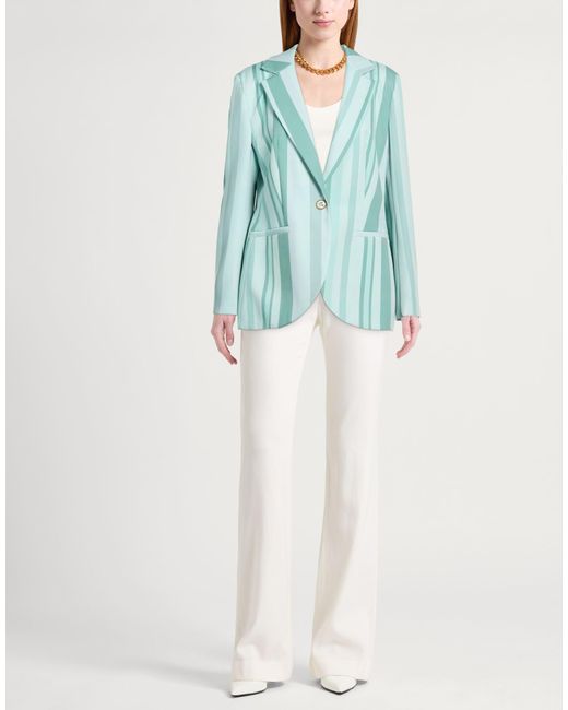 Yes Zee Green Light Blazer Polyester, Elastane