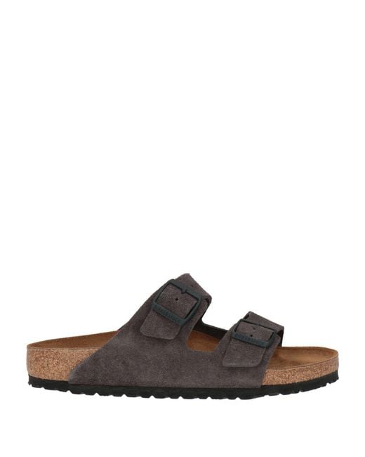 Birkenstock Brown Charcoal Sandals Leather for men