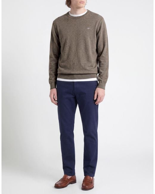 Gant Brown Sweater Cotton, Wool for men