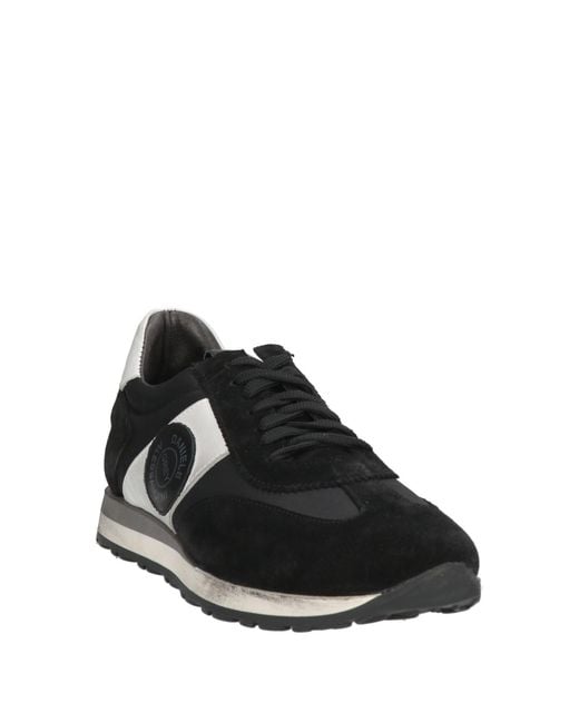 Daniele Alessandrini Black Sneakers Leather, Textile Fibers for men