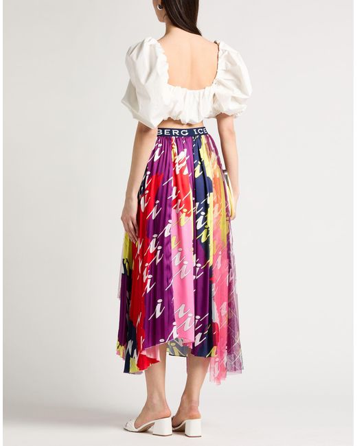 Iceberg White Midi Skirt Polyester