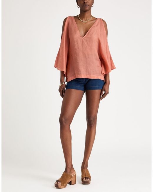 Fisico Pink Coral Top Ramie