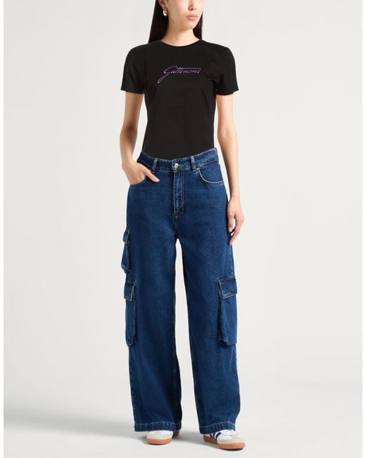 Gattinoni Black T-Shirt Cotton