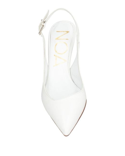 Noa White Sandals Leather