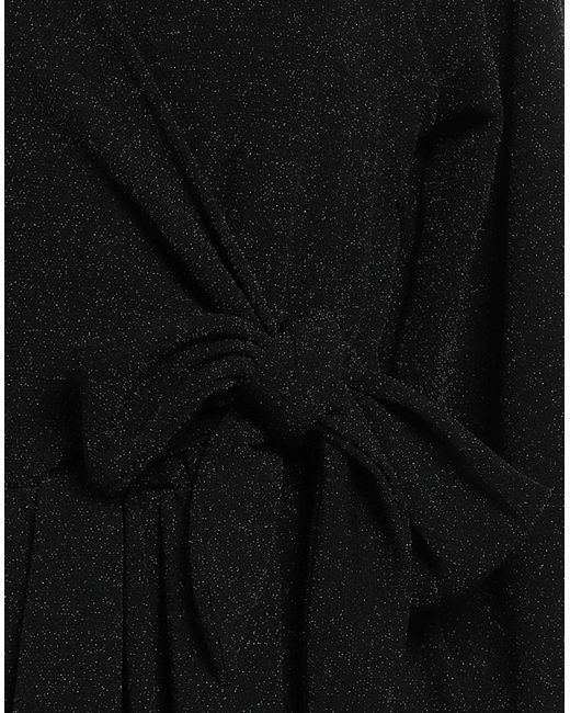 Motel Black Mini Dress Nylon, Metallic Fiber, Elastane