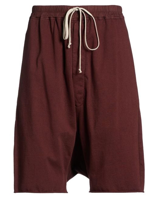 Rick Owens Purple Shorts & Bermuda Shorts Cotton, Elastane for men