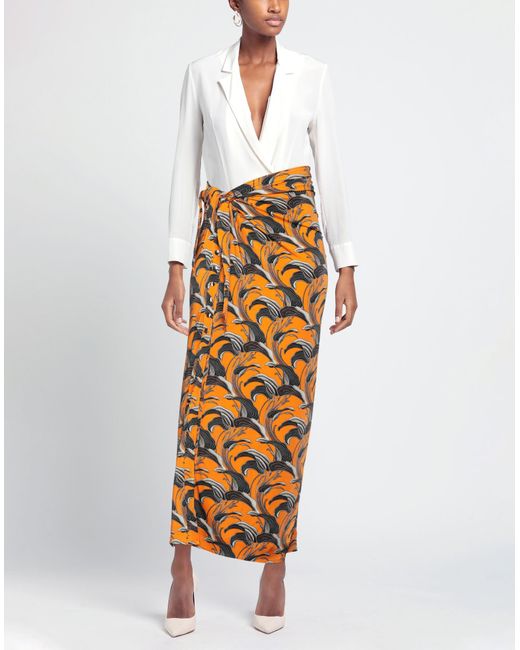 Rabanne Orange Maxi Skirt