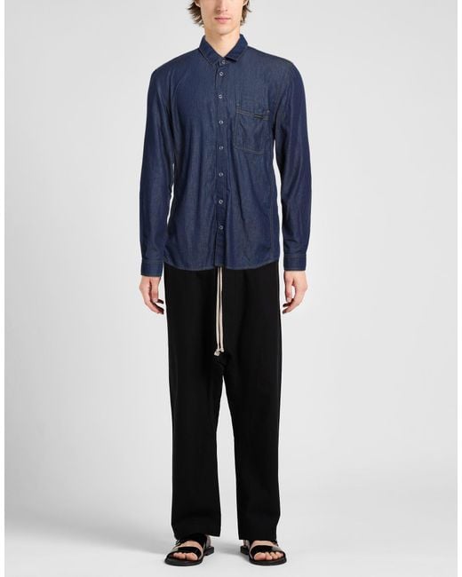 Kris Van Assche Blue Denim Shirt Cotton for men