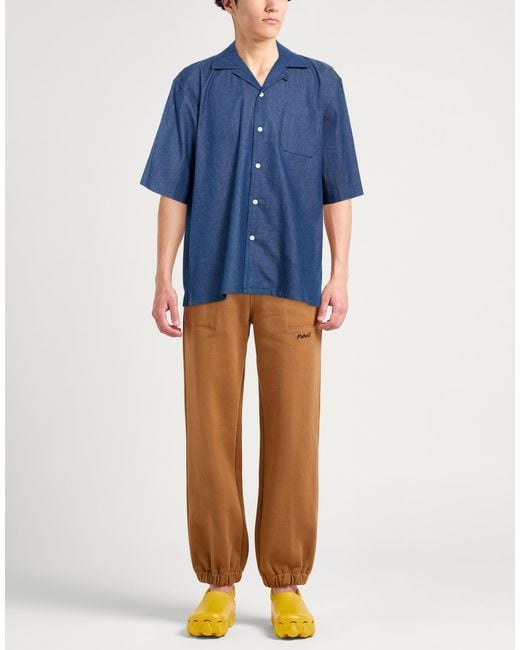 Marni Blue Denim Shirt Cotton for men