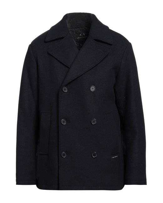 Manteau long Armani Exchange pour homme en coloris Blue