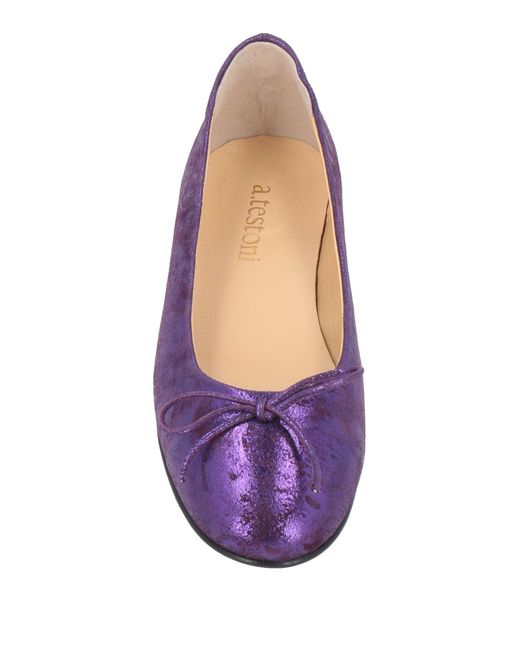 A.Testoni Purple Ballerina