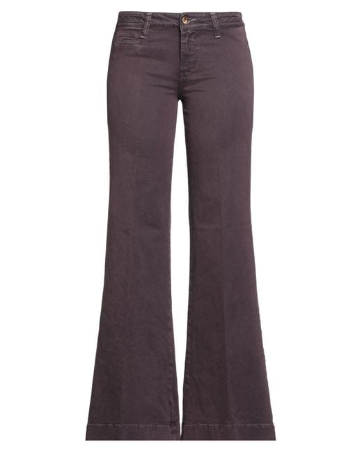 Jacob Cohen Women's Purple Plum Jeans Cotton, Lycra
