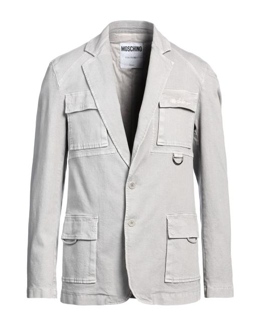 Moschino Gray Denim Outerwear for men