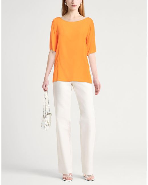 Caractere Orange Top Viscose, Polyamide, Elastane
