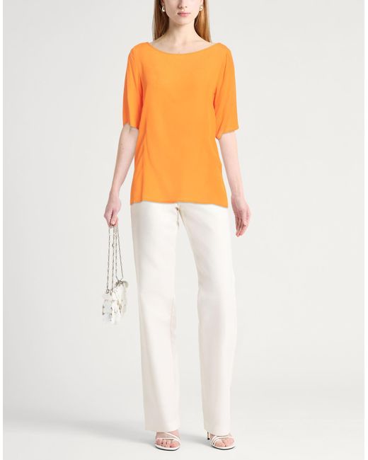 Caractere Orange Top Viscose, Polyamide, Elastane
