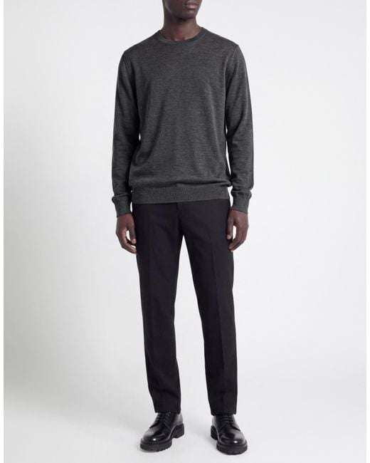 Fedeli Gray Sweater Cashmere, Silk for men