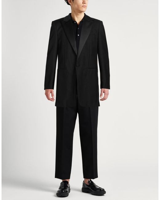 AMI Black Blazer Mohair Wool, Virgin Wool, Polyester for men