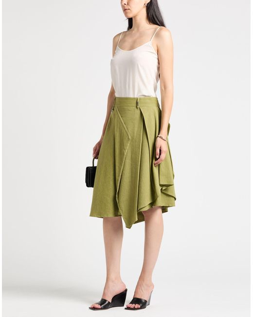 High Green Use Midi Skirt Hemp, Rayon, Elastane