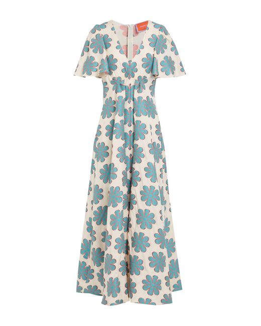 LaDoubleJ Blue Maxi Dress Recycled Polyester, Cotton, Polyester