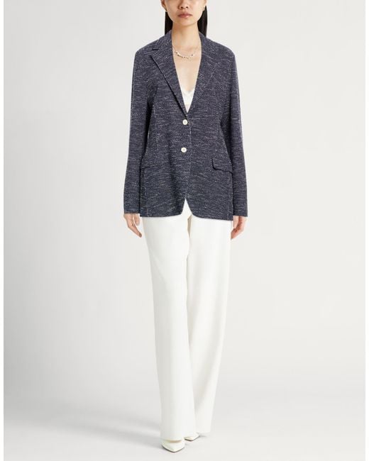 Eleventy Blue Blazer Cotton, Polyester, Acrylic, Polyamide, Elastane