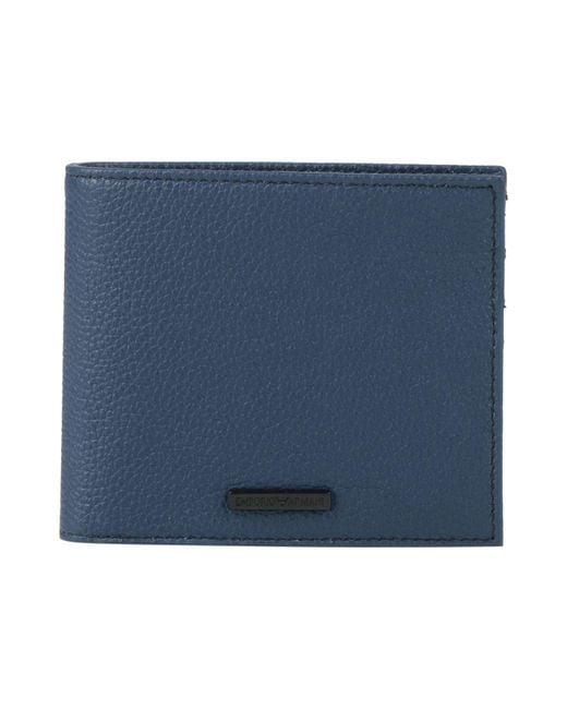 Emporio Armani Blue Wallet Cow Leather for men