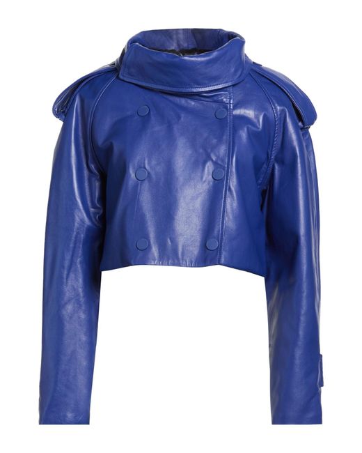Dondup Blue Jacket Lambskin