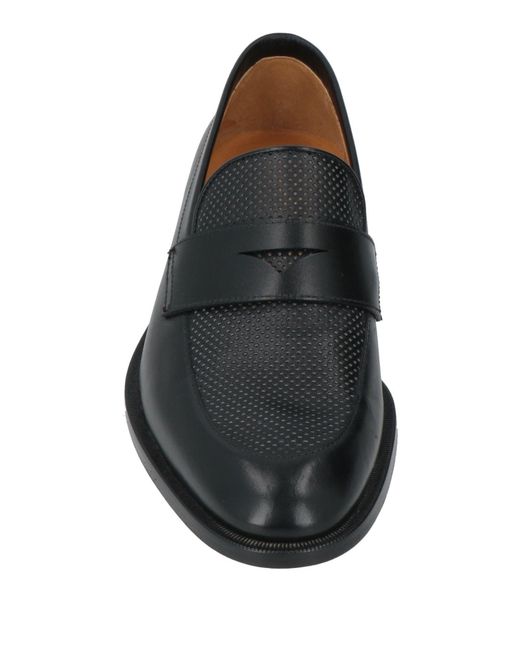 Testoni Black Loafers Leather for men