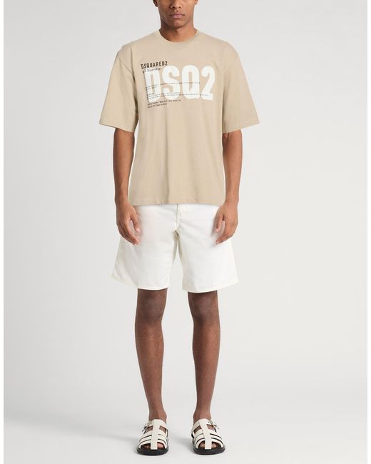 DSquared² Natural T-Shirt Cotton for men