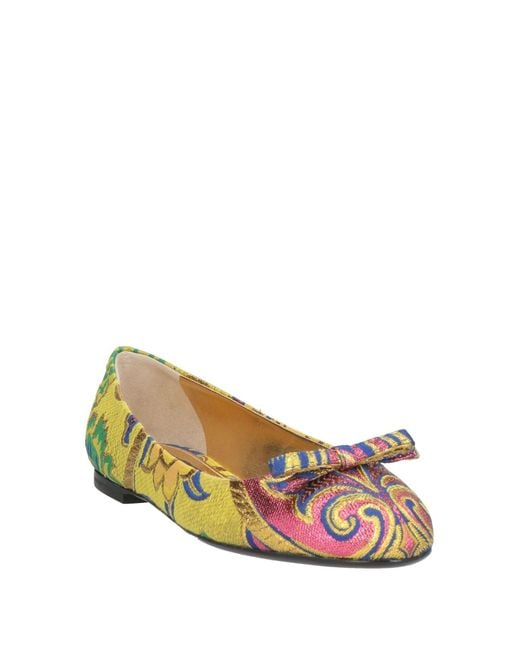 Dolce & Gabbana Green Ballet Flats Textile Fibers
