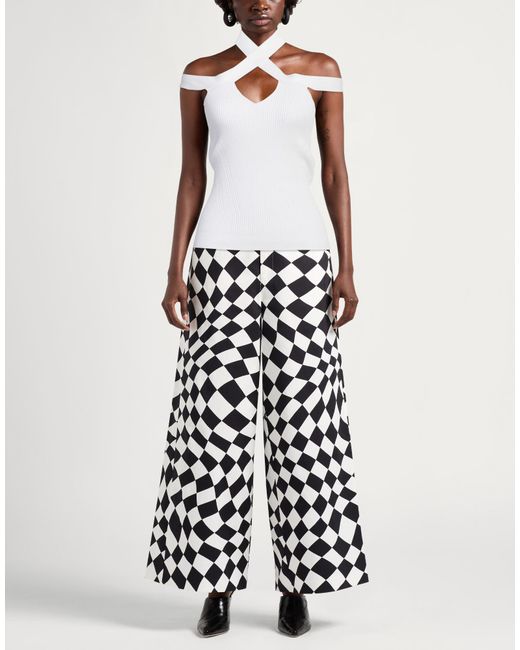 D.exterior White Top Viscose, Polyester