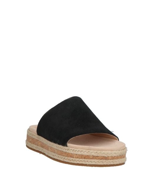 Clarks Black Espadrilles Leather