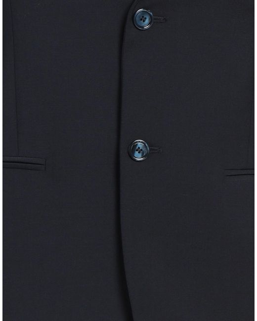 Daniele Alessandrini Blue Midnight Blazer Wool, Polyester, Elastane for men