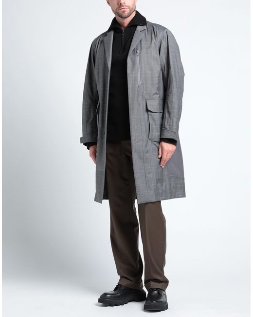 Lardini Gray Overcoat & Trench Coat for men