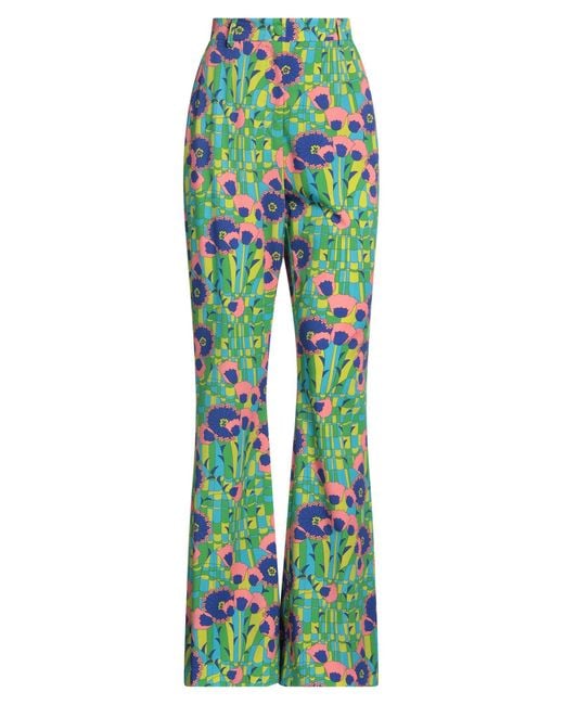Dolce & Gabbana Green Pants Wool, Polyamide, Elastane