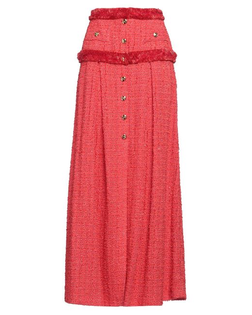 Elisabetta Franchi Red Maxi Skirt