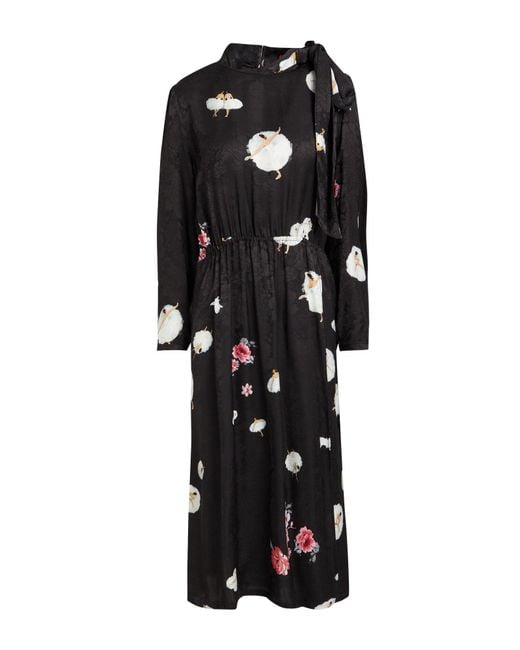 Paul & Joe Black Midi Dress Viscose