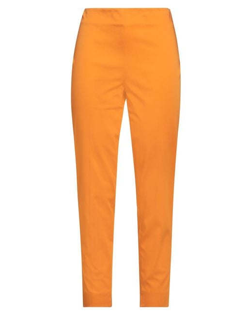 Clips More Orange Pants Cotton, Elastane