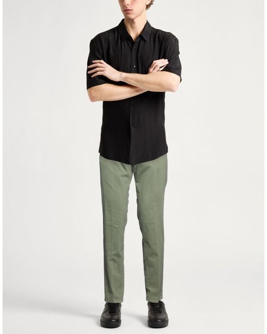 Michael Coal Green Pants Cotton, Elastane for men